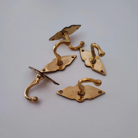 Vintage Brass Coat Hooks – Brass Wall Hooks for Home Decor