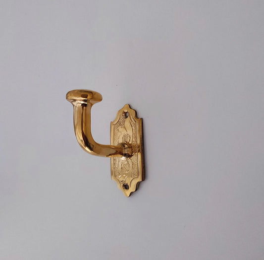 Vintage Brass Coat Hooks – Brass Wall Hooks for Bathroom & Home Decor