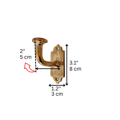 Vintage Brass Coat Hooks – Brass Wall Hooks for Bathroom & Home Decor